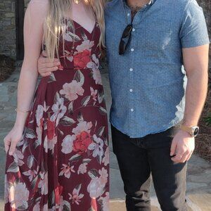 Burgundy Floral Maxi